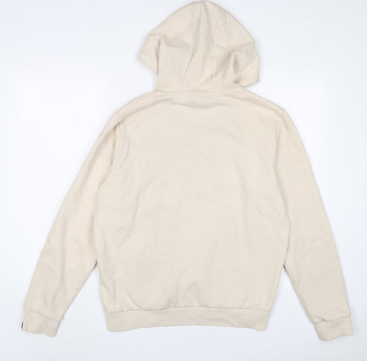 ellesse Womens Beige Cotton Pullover Hoodie Size 12 Pullover - Logo, Embroidered