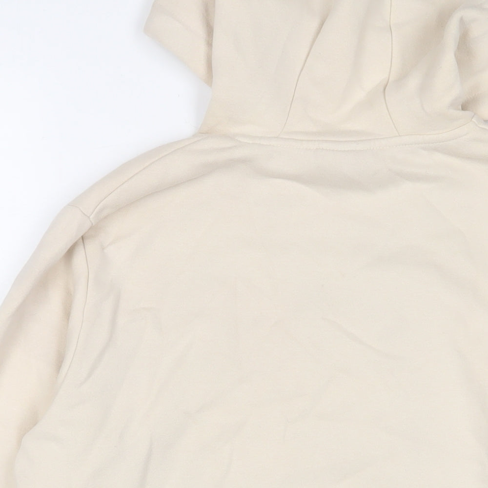 ellesse Womens Beige Cotton Pullover Hoodie Size 12 Pullover - Logo, Embroidered