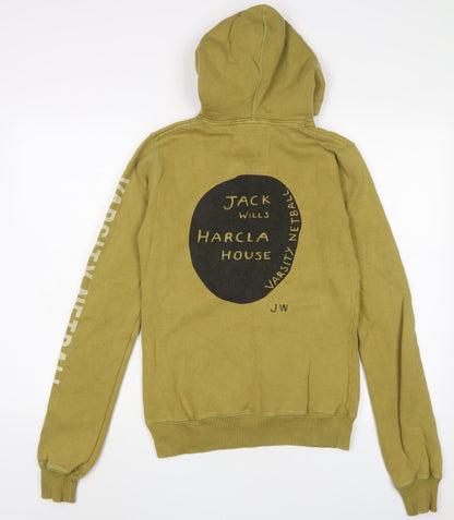 Womens UK Size 10 Jack Wills Green Pullover Hoodie