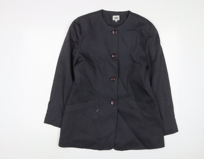 Jake Womens Blue Jacket Blazer Size 14 Button