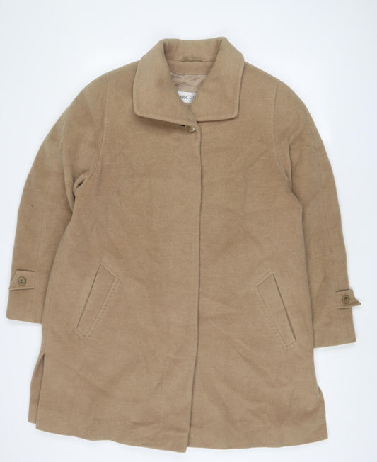 Womens UK Size 16 MARCONA Brown Overcoat