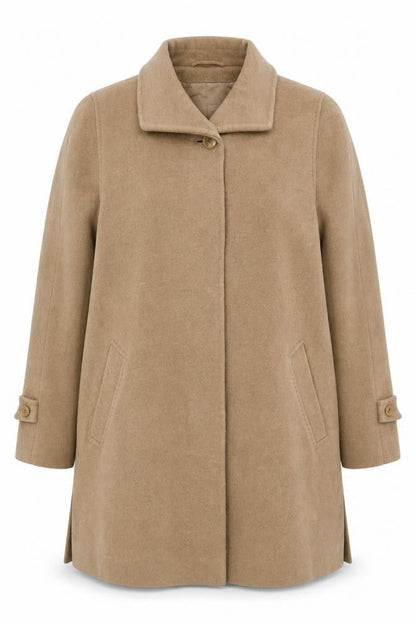 Womens UK Size 16 MARCONA Brown Overcoat