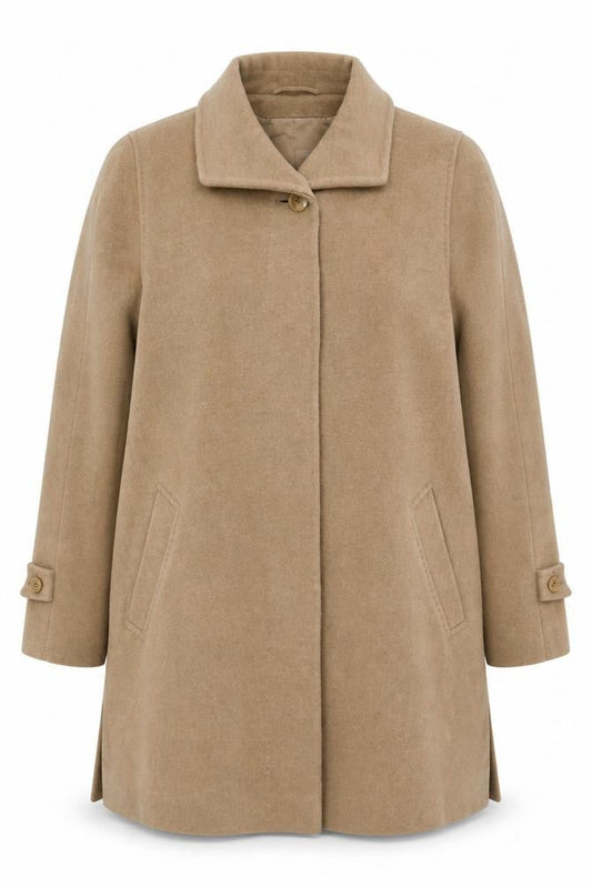 Womens UK Size 16 MARCONA Brown Overcoat