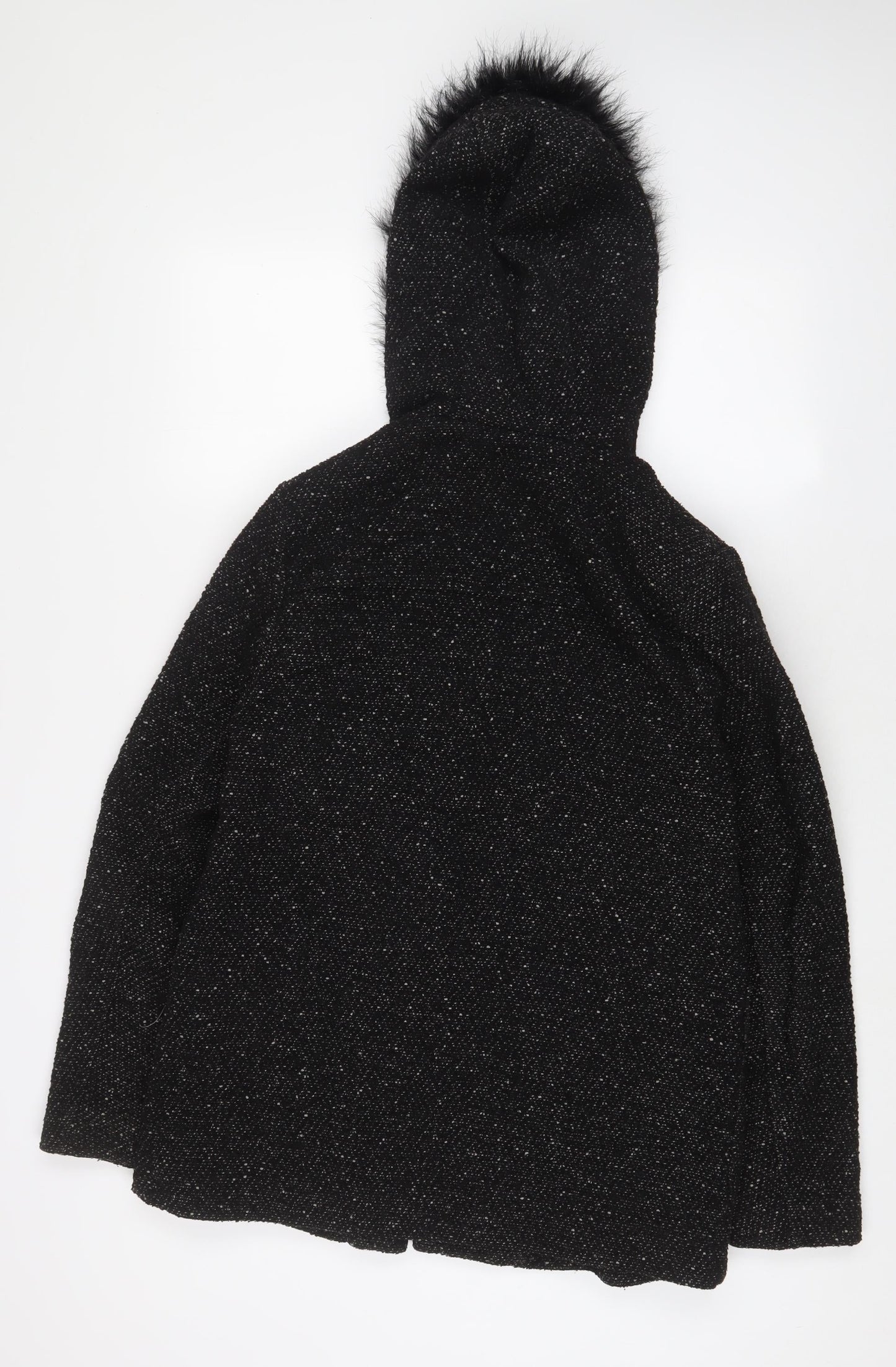 New Look Womens Black Jacket Coat Size 12 Zip