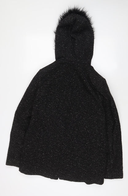 New Look Womens Black Jacket Coat Size 12 Zip