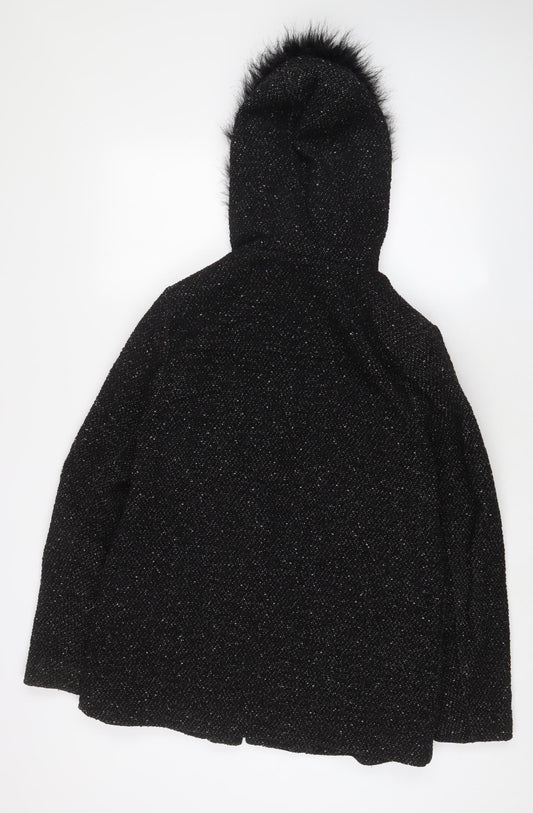 New Look Womens Black Jacket Coat Size 12 Zip