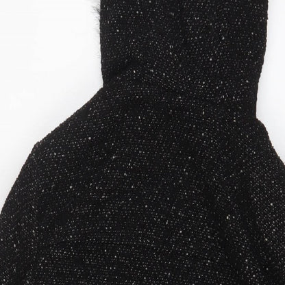 New Look Womens Black Jacket Coat Size 12 Zip