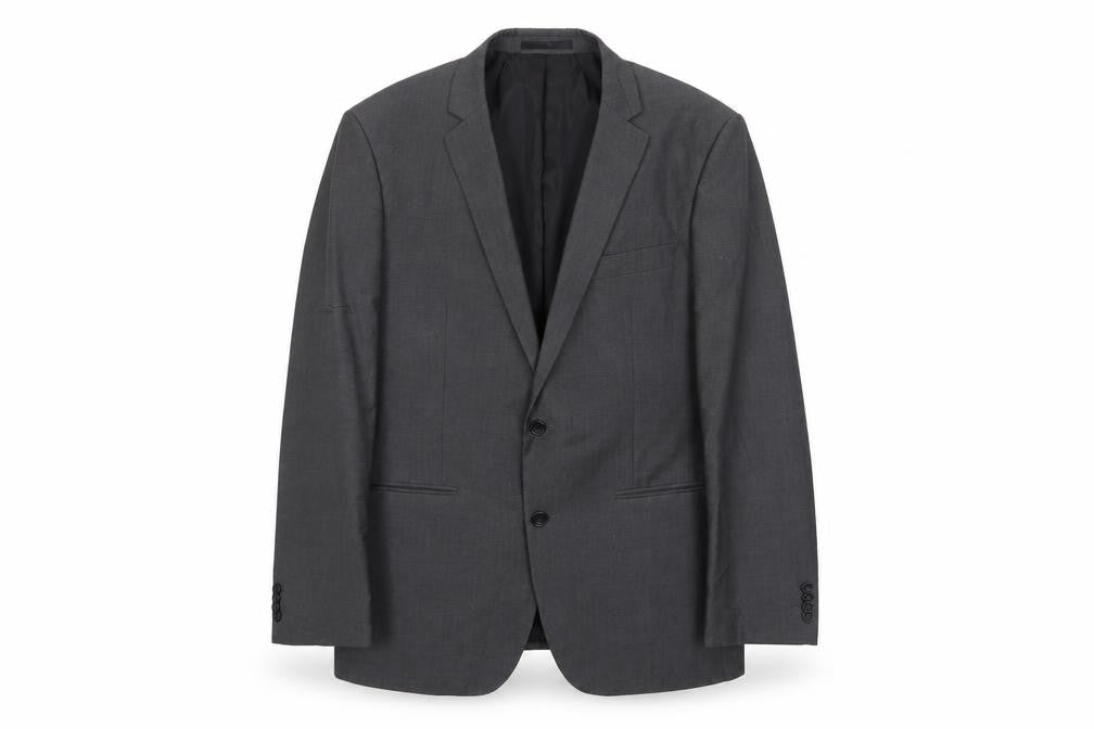 Mens UK Size 42 PINSTRIPE Regular Grey Suit Jacket