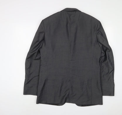 Mens UK Size 42 PINSTRIPE Regular Grey Suit Jacket