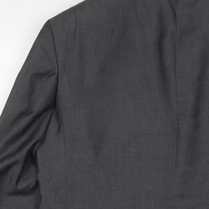 Mens UK Size 42 PINSTRIPE Regular Grey Suit Jacket