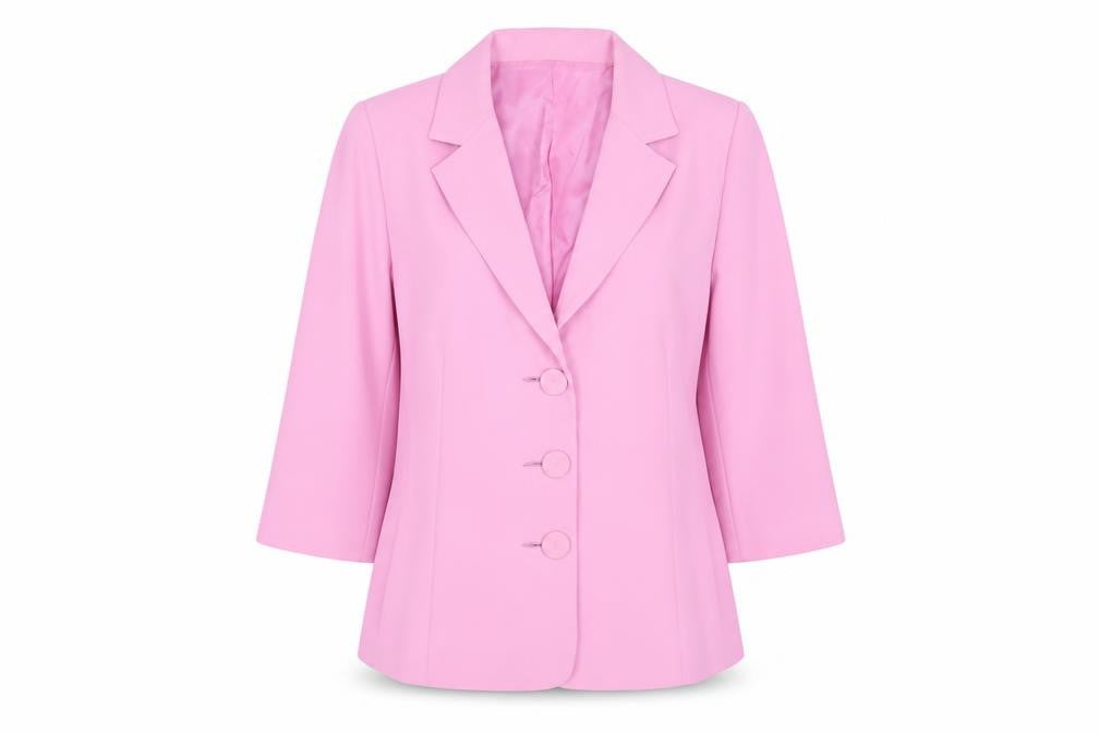 Jorgina Womens Pink Jacket Blazer Size 12 Button