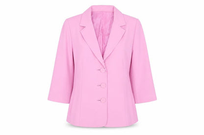 Jorgina Womens Pink Jacket Blazer Size 12 Button