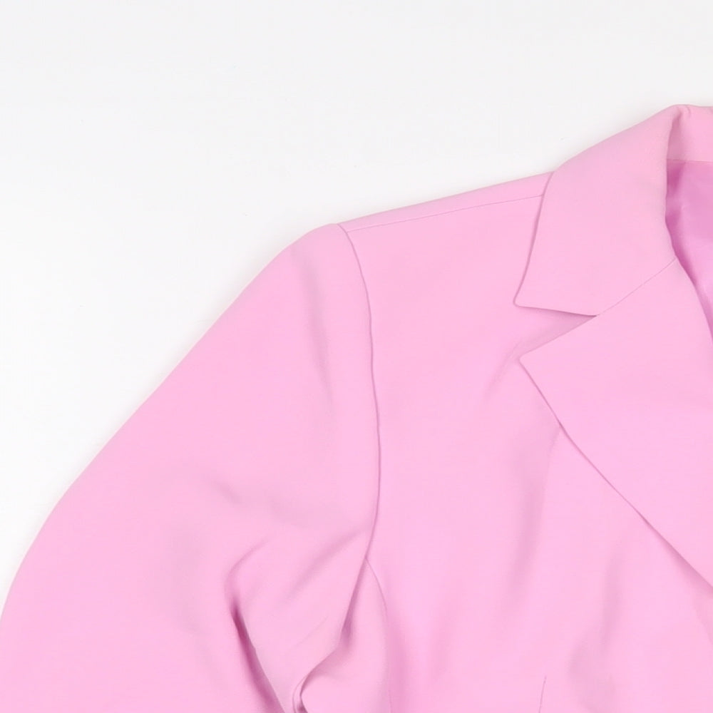 Jorgina Womens Pink Jacket Blazer Size 12 Button