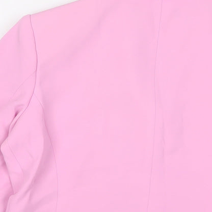 Jorgina Womens Pink Jacket Blazer Size 12 Button