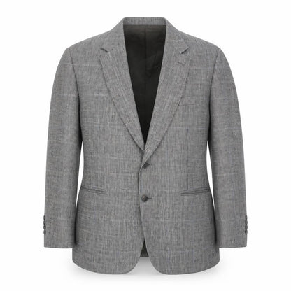 Stafford Mens Grey Plaid Polyester Jacket Suit Jacket Size 46 Regular