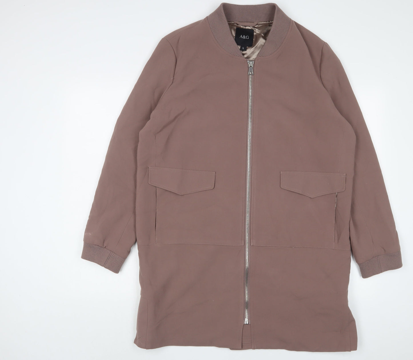 Anita G. Womens Purple Jacket Size L Zip