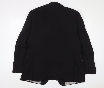 Sovereign Code Mens Black Wool Jacket Suit Jacket Size 44 Regular