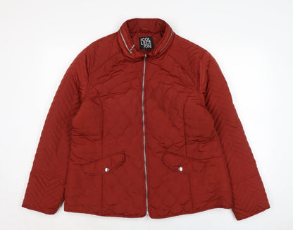 Womens UK Size 16 The Collection Brown Quilted Coat