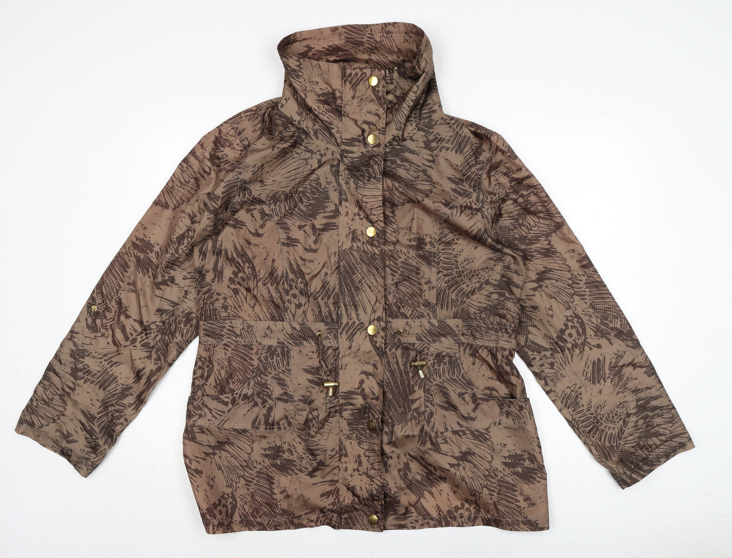 Womens UK Size 14 EWM Brown Anorak Coat