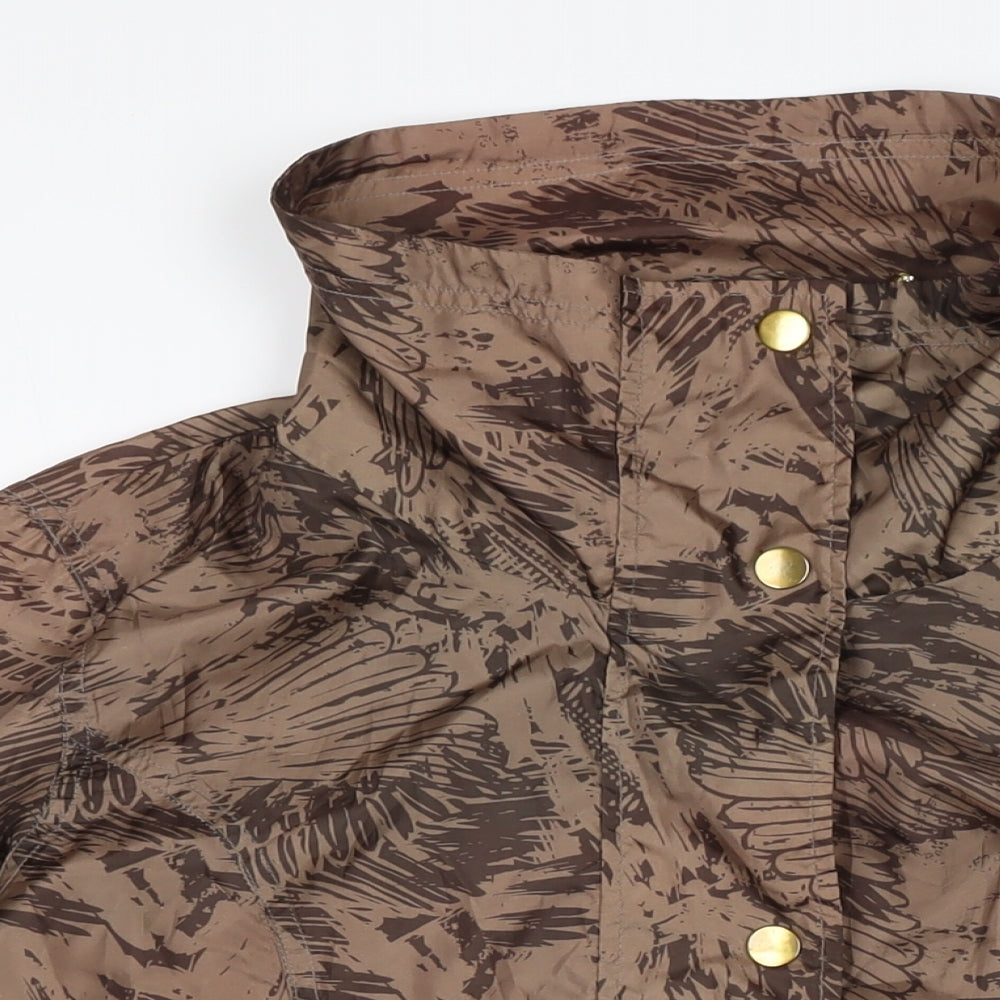 Womens UK Size 14 EWM Brown Anorak Coat