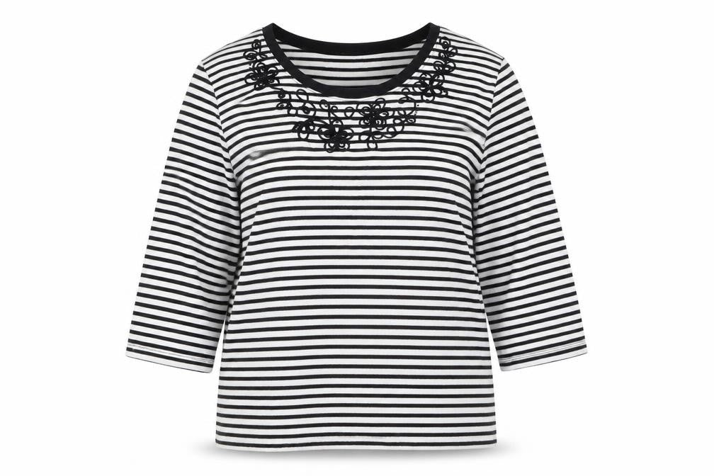 Womens UK Size S Alfred Dunner Black Basic T-Shirt
