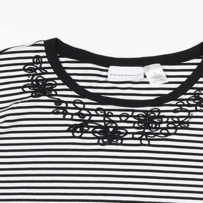 Womens UK Size S Alfred Dunner Black Basic T-Shirt