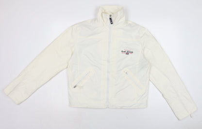 RIVER WOODS Womens Ivory Anorak Jacket Size L Zip