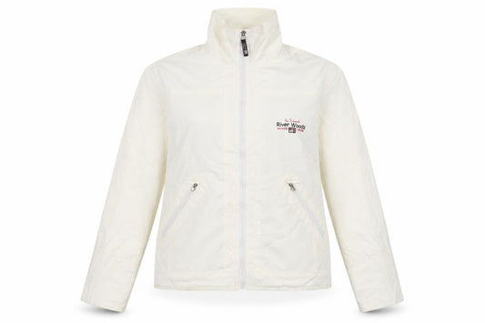 RIVER WOODS Womens Ivory Anorak Jacket Size L Zip