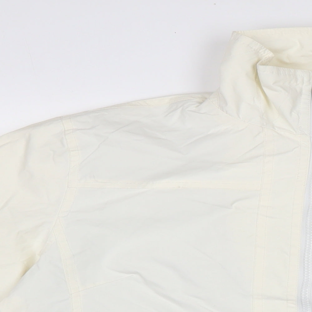 RIVER WOODS Womens Ivory Anorak Jacket Size L Zip