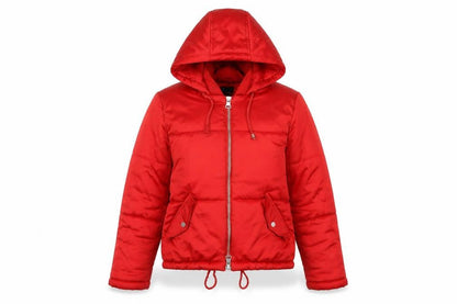 Womens UK Size 10 Topshop Red Puffer Jacket