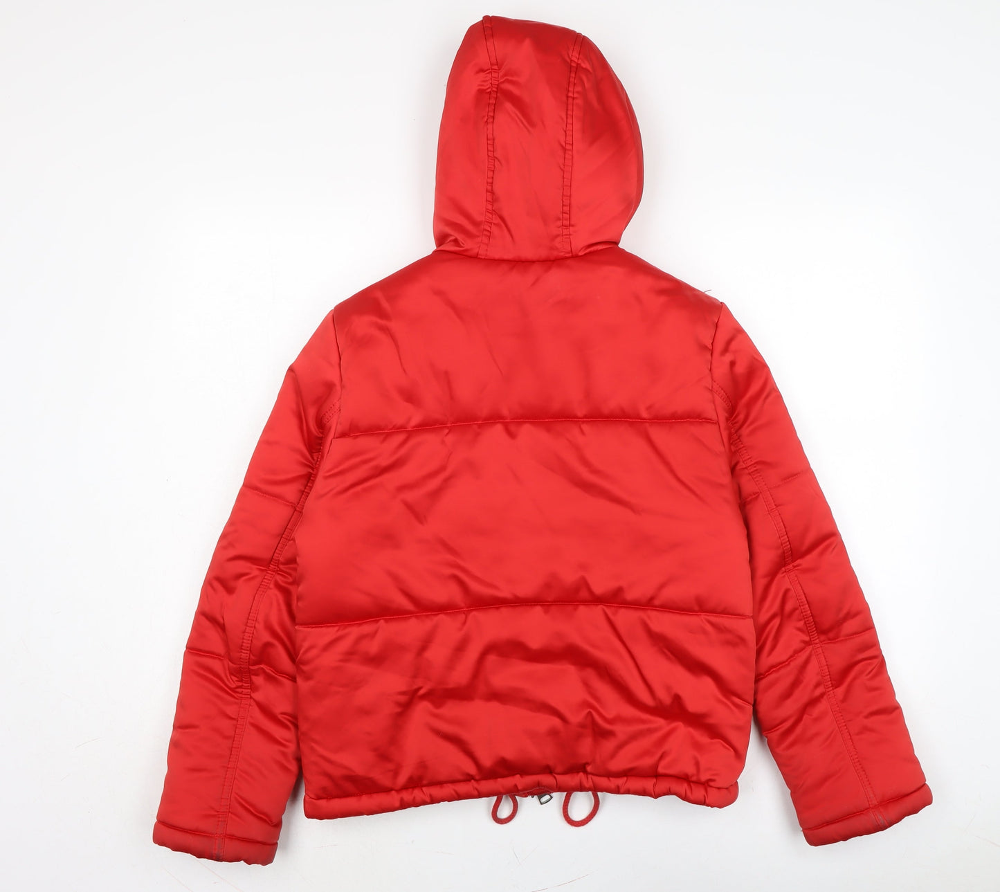 Womens UK Size 10 Topshop Red Puffer Jacket