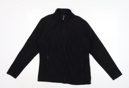 Womens UK Size 12 Marks and Spencer Black Full Zip Jumper