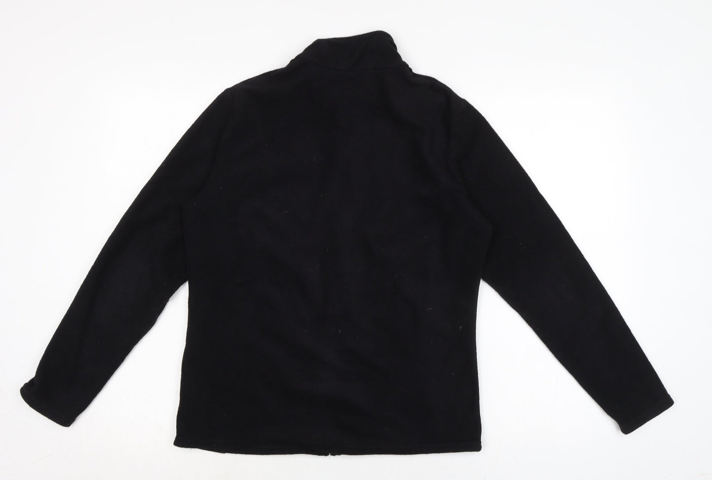 Womens UK Size 12 Marks and Spencer Black Full Zip Jumper