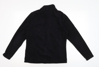 Womens UK Size 12 Marks and Spencer Black Full Zip Jumper
