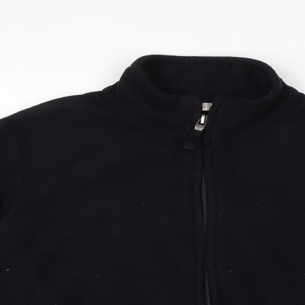 Womens UK Size 12 Marks and Spencer Black Full Zip Jumper