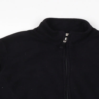 Womens UK Size 12 Marks and Spencer Black Full Zip Jumper