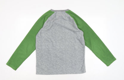 Blue Zoo Boys Grey Crew Neck Polyester Pullover Jumper Size 12-13 Years