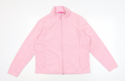Womens UK Size 16 Marks and Spencer Orange Full Zip Jumper