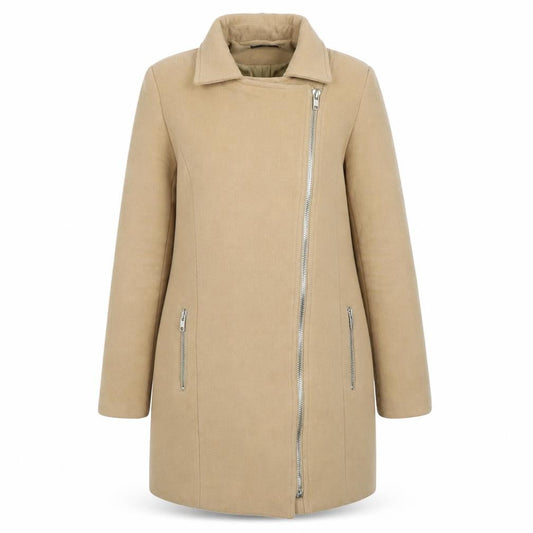 Womens UK Size 8 Missguided Beige Overcoat