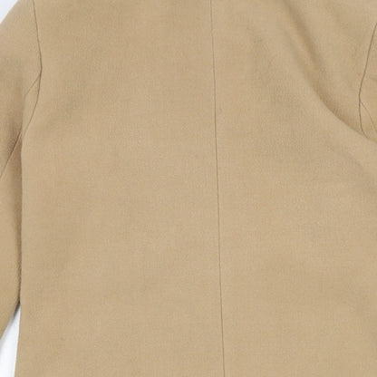 Missguided Womens Beige Overcoat Coat Size 8 Zip