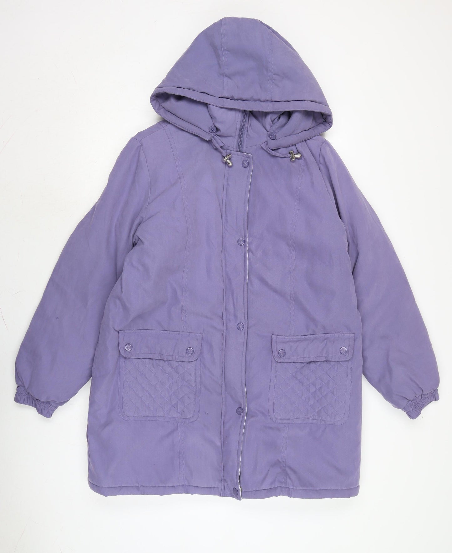 Womens UK Size L Damart Purple Anorak Coat