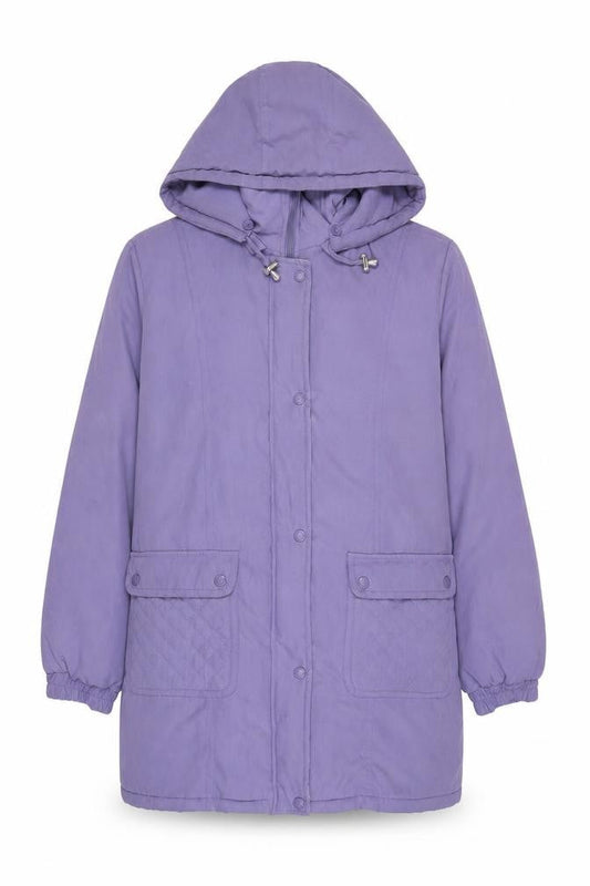 Womens UK Size L Damart Purple Anorak Coat