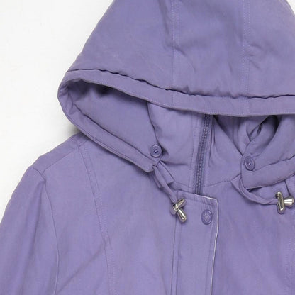 Womens UK Size L Damart Purple Anorak Coat