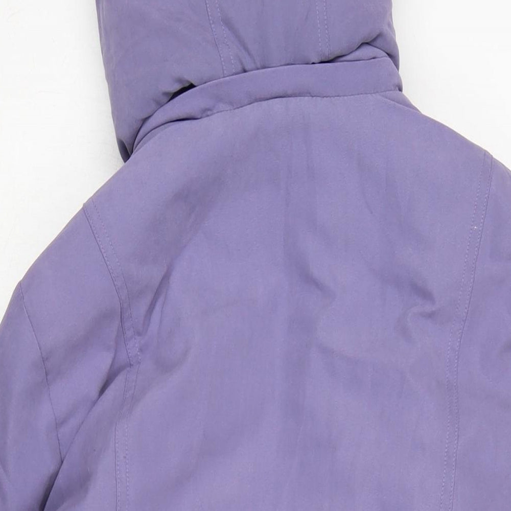 Womens UK Size L Damart Purple Anorak Coat