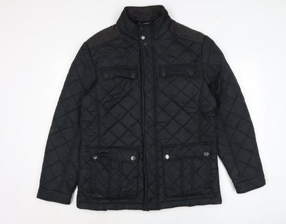 Mens UK Size S Maine Black Quilted Coat