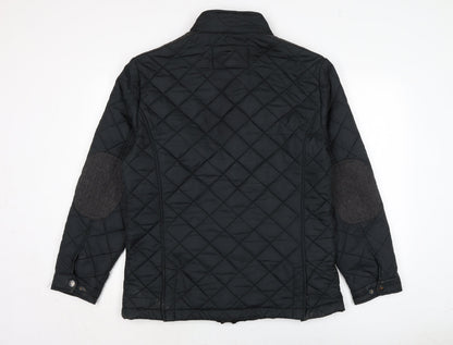 Mens UK Size S Maine Black Quilted Coat