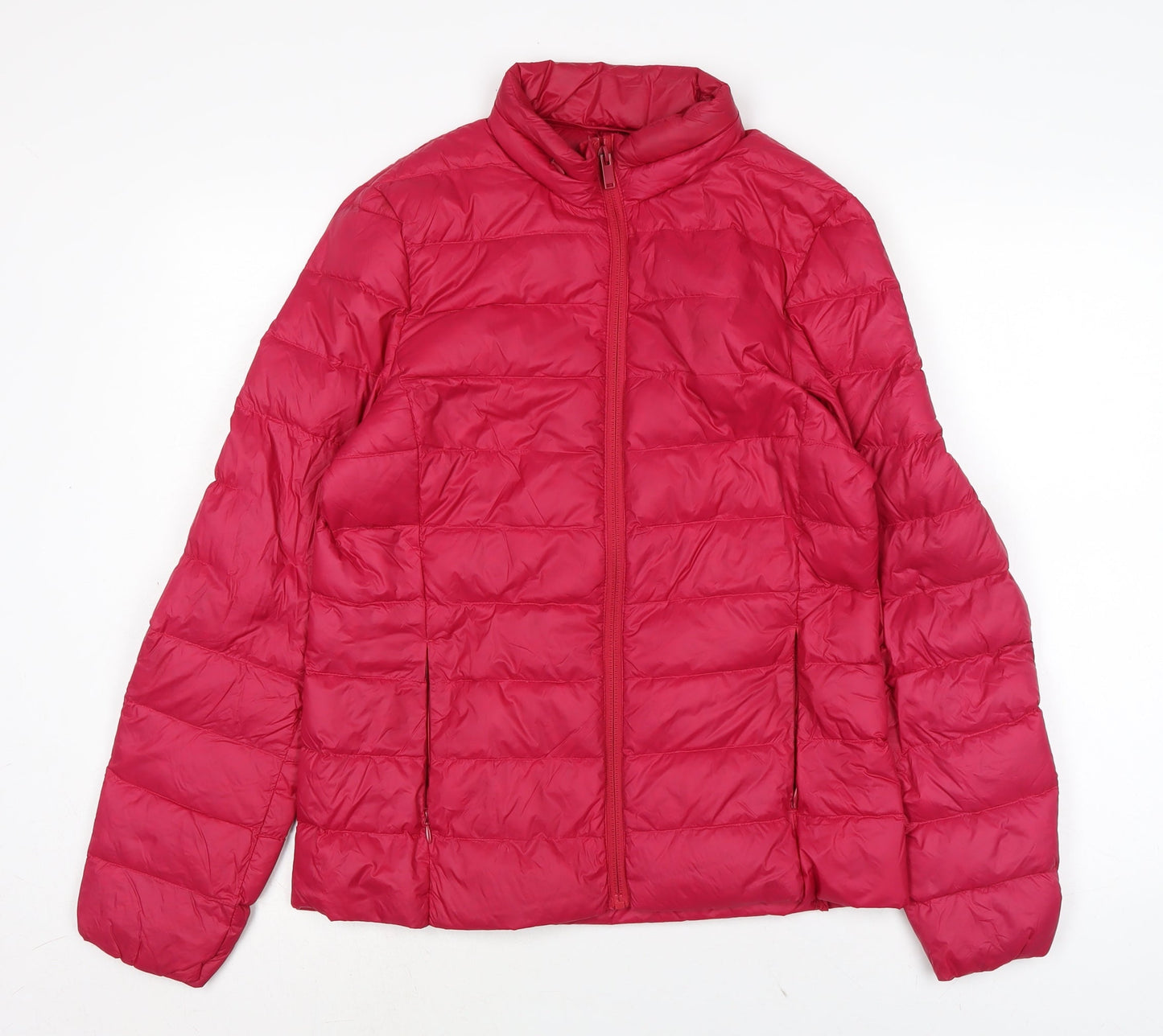 Womens UK Size 8 Marks and Spencer Pink Quilted Coat