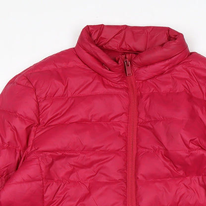 Womens UK Size 8 Marks and Spencer Pink Quilted Coat