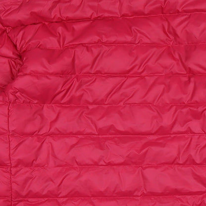 Womens UK Size 8 Marks and Spencer Pink Quilted Coat