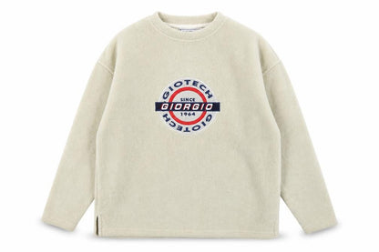 Georgiou Mens Ivory Crew Neck Polyester Pullover Jumper Size M Long Sleeve
